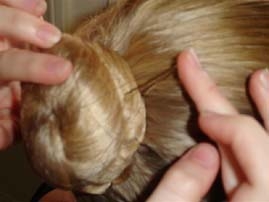 how to make ballet hair bun step4